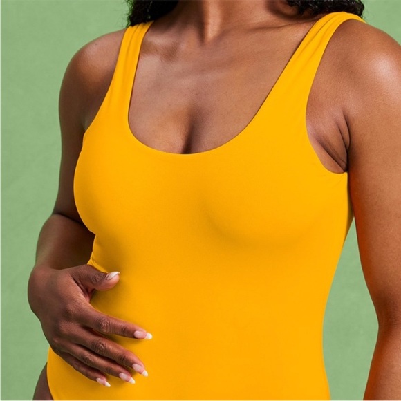 $78 NWT Girlfriend Collective Whidbey one piece swimsuit in spritz bright orange - Picture 4 of 8